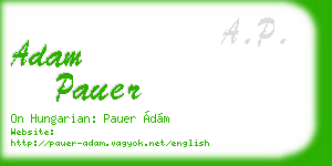 adam pauer business card