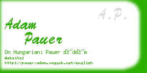 adam pauer business card